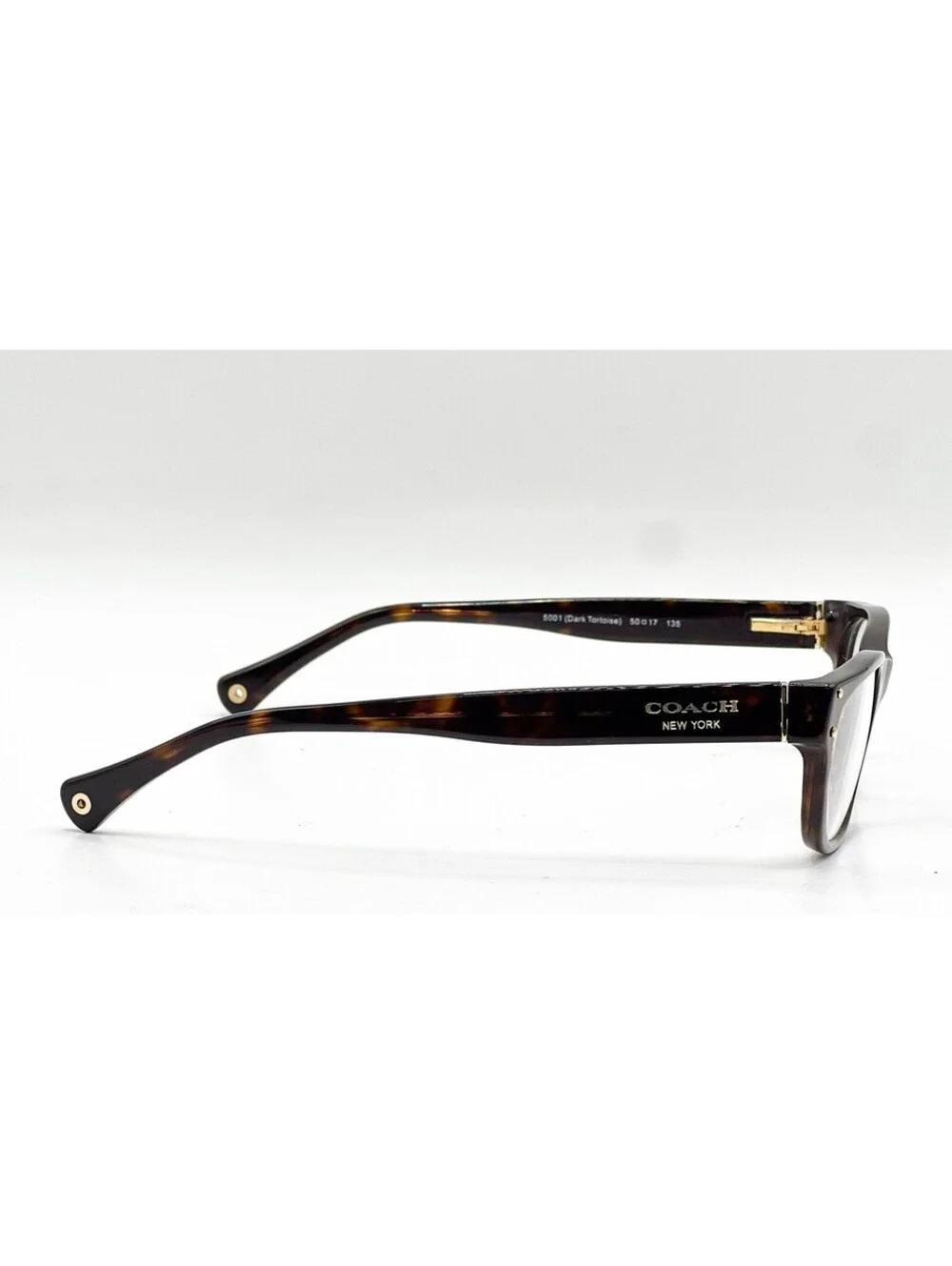 Coach HC 6034 5001 Dark Tortoise Rectangle Authentic Eyeglass Frames 50-17-135